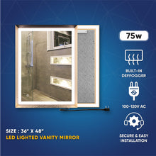 Load image into Gallery viewer, Bathroom Vanity LED Lighted Mirrors with Frame, CCT Remembrance, Defogger, Magnum Style