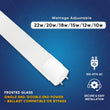 Load image into Gallery viewer, Hybrid T8 4ft LED Tube/Bulb - 22w/18w/15w/12w Wattage Adjustable, 130lm/w, 3000k/4000k/5000k/6500k CCT Changeable, Frosted, Base G13, Single End/Double End Power - Ballast Compatible or Bypass