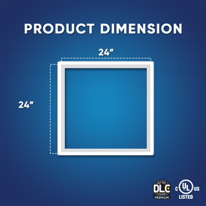2 ft. x 2 ft. LED T - Bar Panel Light, 20W/30W/40W Wattage adjustable, 3000K/4000K/5000K CCT Changeable, 4800LM, >80 CRI, Dimmable, ETL, DLC Listed, For Offices, Schools, Hospitality, Retail - LEDMyPlace