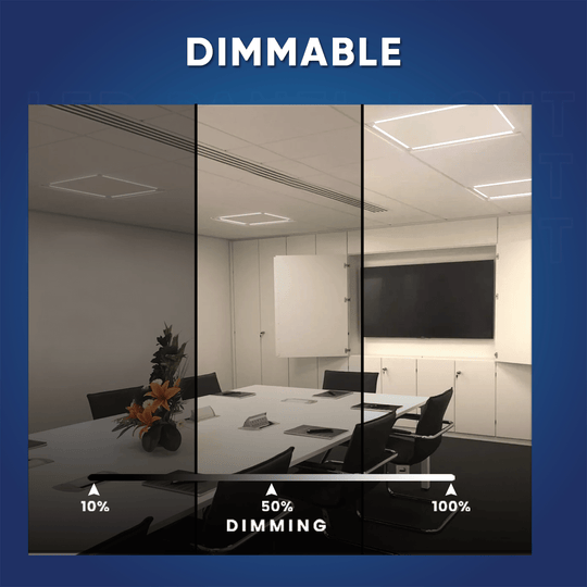 2 ft. x 2 ft. LED T - Bar Panel Light, 20W/30W/40W Wattage adjustable, 3000K/4000K/5000K CCT Changeable, 4800LM, >80 CRI, Dimmable, ETL, DLC Listed, For Offices, Schools, Hospitality, Retail - LEDMyPlace