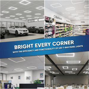 2 ft. x 2 ft. LED T - Bar Panel Light, 20W/30W/40W Wattage adjustable, 3000K/4000K/5000K CCT Changeable, 4800LM, >80 CRI, Dimmable, ETL, DLC Listed, For Offices, Schools, Hospitality, Retail - LEDMyPlace