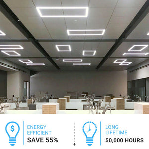 2 ft. x 4 ft. LED T - Bar Panel Light, 40W/50W/60W Wattage Adjustable, 3000K/4000K/5000K CCT Changeable, Dimmable, 6600LM, ETL & DLC Listed, Perfect For Offices, Schools, Hospitals - LEDMyPlace