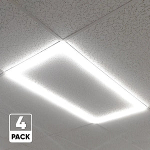 2 ft. x 4 ft. LED T - Bar Panel Light, 40W/50W/60W Wattage Adjustable, 3000K/4000K/5000K CCT Changeable, Dimmable, 6600LM, ETL & DLC Listed, Perfect For Offices, Schools, Hospitals - LEDMyPlace