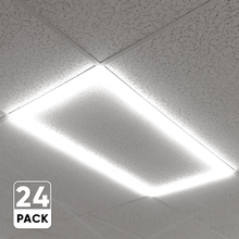Load image into Gallery viewer, 2 ft. x 4 ft. LED T - Bar Panel Light, 40W/50W/60W Wattage Adjustable, 3000K/4000K/5000K CCT Changeable, Dimmable, 6600LM, ETL &amp; DLC Listed, Perfect For Offices, Schools, Hospitals - LEDMyPlace