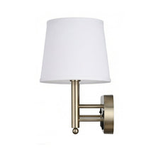 Load image into Gallery viewer, 24"W x 16"H Double Wall Lamp with White Linen Shades – Plated Brushed Nickel Finish - 2 Pack - LEDMyPlace