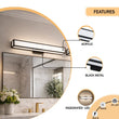 Load image into Gallery viewer, 24″W x 3.5″D x 4.72″H Black LED Wall Light with Integrated 20W LED 3CCT – Hardwired - LEDMyPlace