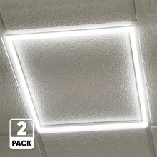 Load image into Gallery viewer, 2x2 FT LED T-Bar Panel Light, 20W/30W/40W Wattage adjustable, 3000K/4000K/5000K CCT Changeable, 4800LM, &gt;80 CRI, Dimmable, ETL, DLC Listed, For Offices, Schools, Hospitality, Retail