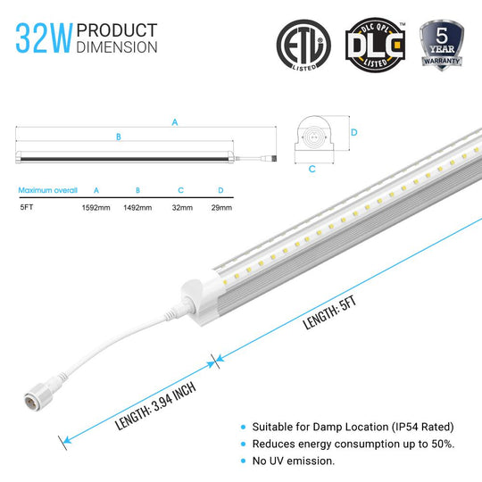 t8-5ft-32w-cooler-v-shape-5000k-clear