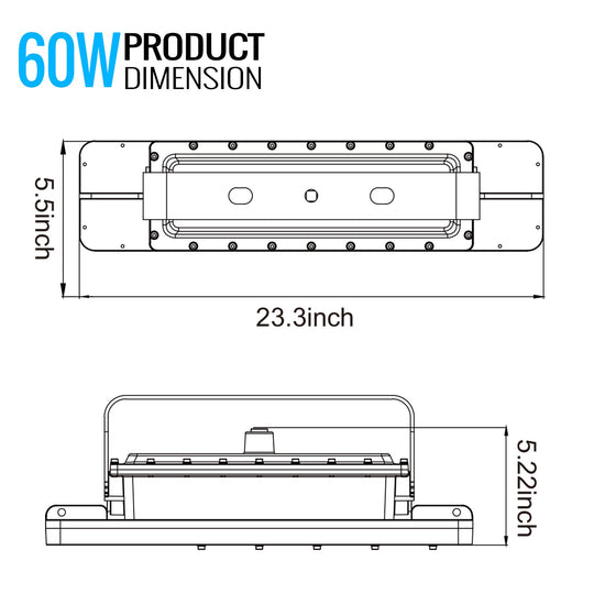 60 Watt 4FT LED Explosion Proof Linear Light, I Series, Non Dimmable, 5000K, 8400LM, AC100-277V, IP66, Hazardous Location Lighting Fixtures