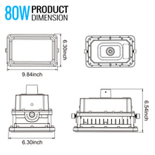 Load image into Gallery viewer, LED Explosion Proof Light, D Series, 5000K, Dimmable, 100-277V, 120° beam angle, 70CRI, 80W