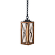 Load image into Gallery viewer, Outdoor Pendant Light Farmhouse Exterior Hanging Lantern with Clear Glass Shade for Porch, Patio, Entryway, ETL List