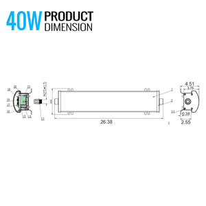 Explosiom Proof LED Light FLF Series C1D2, 40W, >70 CRI, 120 Beam Angle , 100-227V