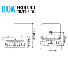 Load image into Gallery viewer, LED Explosion Proof Light, B Series, 5000K, 100-277V, 120° beam angle, 70CRI, UL Listed 100W