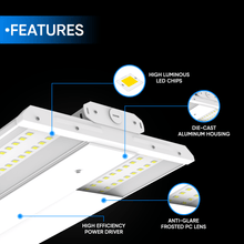 Load image into Gallery viewer, 2FT LED Linear High Bay Shop Light, 110W, 5700K, 15000LM, 120 - 277VAC, 0 - 10V Dim, UL DLC Listed, Linear Hanging Light for Warehouse Workshops - 2 Pack - LEDMyPlace