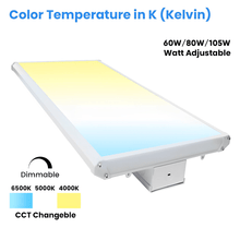 Load image into Gallery viewer, 2FT Linear LED High Bay Light 60W/80W/105W Wattage Adjustable, 4000k/5000K/6500K CCT Changeable, Dip Switch, 0 - 10V Dim, 120 - 277V Input Voltage, ETL, DLC 5.1 Listed - LEDMyPlace