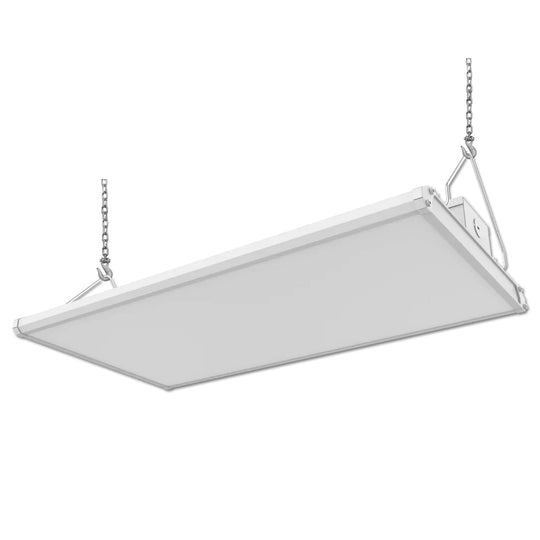 2FT Linear LED High Bay Light: Adjustable Wattage (60W/80W/105W), Changeable CCT (4000k/5000K/6500K), Dip Switch, 0-10V Dimming, Wide Input Voltage Range (120-277V), ETL, DLC 5.1 Listed