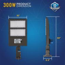 Load image into Gallery viewer, 300w_parking_lot_lights_with_photocell