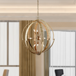 Load image into Gallery viewer, 9-Light Brass Finish Hardware with Nature Brown Corn Leaf Rope Pendant Light, E12 Base