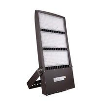 Load image into Gallery viewer, 450W LED High Output Flood Light With Photocell, 5700K, AC277 - 480V High Voltage, Dusk to Dawn Security Light, IP65, Bronze, With 20KV Surge Protector, For Garden Yard Parking Lot Stadium Arena Lighting Fixture - LEDMyPlace