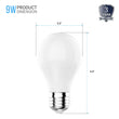 Load image into Gallery viewer, 120v-led-a19-9w-800lm-non-dimmable-5000k-ul