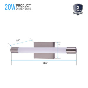 Cylinder Shape Integrated LED Bath Bar Light