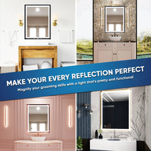 Load image into Gallery viewer, Bathroom Vanity LED Lighted Mirrors with Frame, CCT Remembrance, Defogger, Magnum Style