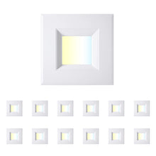 Load image into Gallery viewer, 6&quot; Square LED Downlight, 15W, 5CCT Changeable: 2700K/3000K/3500K/4000K/5000K, 120V AC, Baffle Aluminum Trim, Damp Location