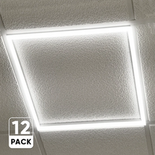 Load image into Gallery viewer, 2x2 FT LED T-Bar Panel Light, 20W/30W/40W Wattage adjustable, 3000K/4000K/5000K CCT Changeable, 4800LM, &gt;80 CRI, Dimmable, ETL, DLC Listed, For Offices, Schools, Hospitality, Retail