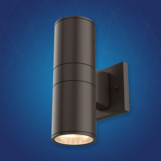 LED Wall Light Fixture - Cylinder / Wall Lights, 12WX2, AC100- 277V, Double Side, Light Bronze