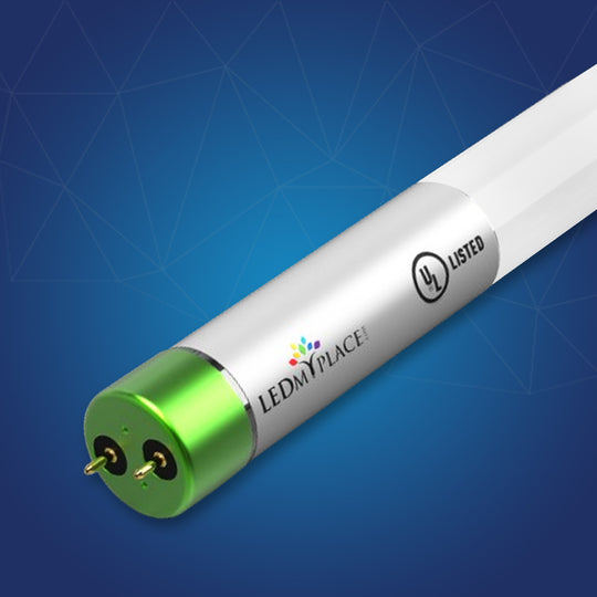 T8 4ft LED Glass Tubes, 18W,  4000K, Single-Ended Power, Frosted, Single-Ended Power