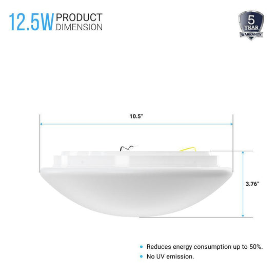 11-round-mushroom-dimmable-flush-mount-1050-lumens-power-12-5w-ac120v