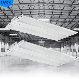 2FT LED Linear High Bay Shop Light: 110W, 5700K, 15000LM, 120-277VAC, 0-10V Dimmable, UL DLC Listed - Perfect for Warehouses and Workshops