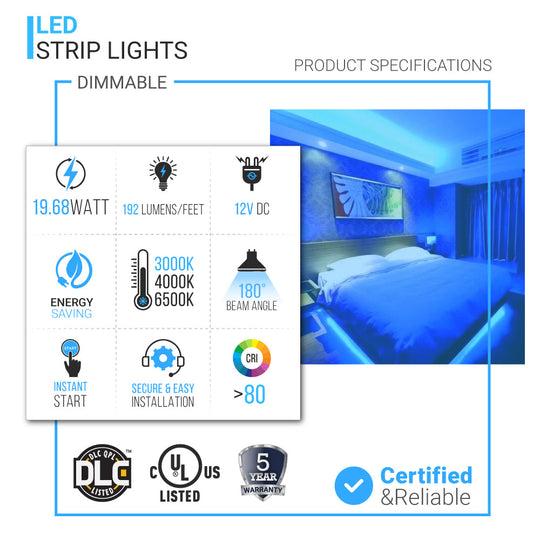 12v-led-strip-lights-192-lumens-ft-ip20-led-tape-light-with-dc-connector