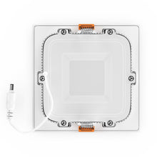 Load image into Gallery viewer, 6&quot; 12W LED Slim Panel Recessed Ceiling Light CCT 2700k 3000K 3500K 4000K 5000K, with Junction Box, Square