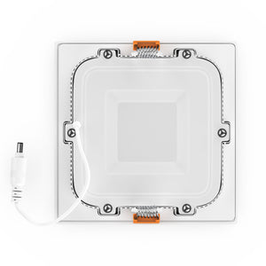 6" 12W LED Slim Panel Recessed Ceiling Light CCT 2700k 3000K 3500K 4000K 5000K, with Junction Box, Square