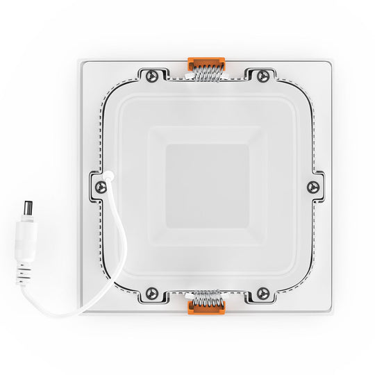 4" 9W LED Slim Panel Recessed Ceiling Light CCT 2700K 3000K 3500K 4000K 5000K, with Junction Box, Square