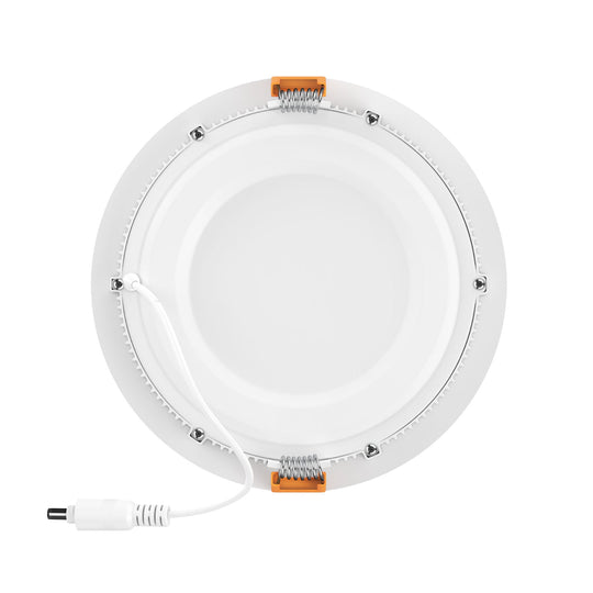 6" 12W LED Slim Panel Recessed Ceiling Light CCT 2700k 3000K 3500K 4000K 5000K, with Junction Box, Round