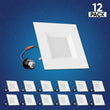 Load image into Gallery viewer, 6 Inch LED Recessed Lighting, 12W, Square, Baffle Trim, ETL, Energy Star Listed, Dimmable, Recessed Downlights For Closets, Kitchens, Hallways, Doorways, Basement - LEDMyPlace