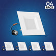 Load image into Gallery viewer, 6 Inch LED Recessed Lighting, 12W, Square, Baffle Trim, ETL, Energy Star Listed, Dimmable, Recessed Downlights For Closets, Kitchens, Hallways, Doorways, Basement - LEDMyPlace