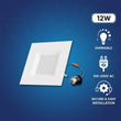 Load image into Gallery viewer, 6 Inch LED Recessed Lighting, 12W, Square, Baffle Trim, ETL, Energy Star Listed, Dimmable, Recessed Downlights For Closets, Kitchens, Hallways, Doorways, Basement - LEDMyPlace