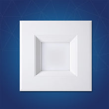 Load image into Gallery viewer, 6&quot; Square LED Downlight - CCT Changeable 2700K/3000K/3500K/4000K/5000K, 15W, 120V AC, Baffle Aluminum Trim, Damp Location - Dimmable Ceiling Lights with E26 base - LEDMyPlace