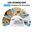 Load image into Gallery viewer, 6&quot; Square LED Downlight - CCT Changeable 2700K/3000K/3500K/4000K/5000K, 15W, 120V AC, Baffle Aluminum Trim, Damp Location - Dimmable Ceiling Lights with E26 base - LEDMyPlace
