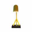 Load image into Gallery viewer, 6.25″W x 16.2″H Black/Yellow Table Lamp with E12 Socket, Outlet, and USB Ports - LEDMyPlace