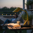 Load image into Gallery viewer, 6.25″W x 16.2″H Black/Yellow Table Lamp with E12 Socket, Outlet, and USB Ports - LEDMyPlace