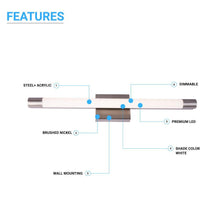 Load image into Gallery viewer, Cylinder Shape Integrated LED Bath Bar Light