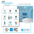 Load image into Gallery viewer, 11-round-mushroom-dimmable-flush-mount-1050-lumens-power-12-5w-ac120v