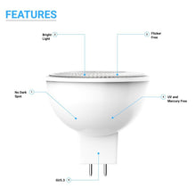 Load image into Gallery viewer, 12v-6-5w-mr16-dim-3000k-500lm-25000h-ul-es