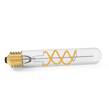 Load image into Gallery viewer, 6W Vintage Exposed Filament Clear Glass LED T10L with a Medium E26 Base Light Bulb, 450 Lumen, 2700K, 120V/60Hz, Dimmable - LEDMyPlace