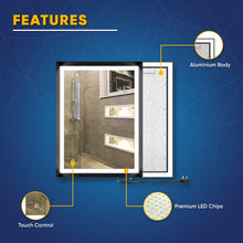 Load image into Gallery viewer, Bathroom Vanity LED Lighted Mirrors with Frame, CCT Remembrance, Defogger, Magnum Style