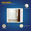 Load image into Gallery viewer, LED Lighted Bathroom Mirror 36&quot; x 36&quot; Inch, On/Off Touch Switch, CCT Changeable With Remembrance, Defogger, Window Style